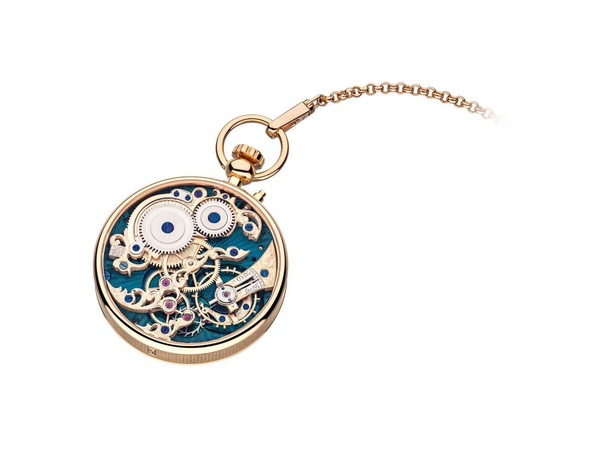 Wonderful decorated Movement on blue Platine