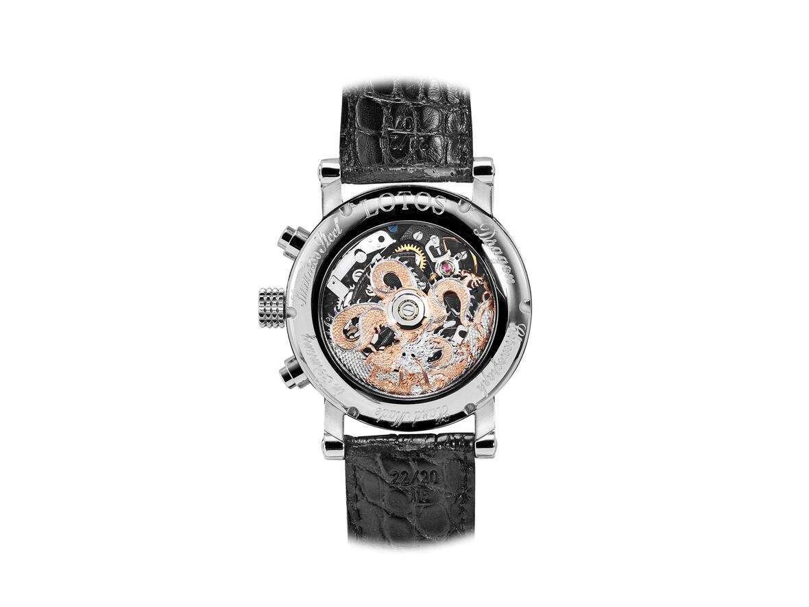 Automatic Chronograph with Dragon Rotor Gold in 18kt - Unique Piece in Stainles Steel